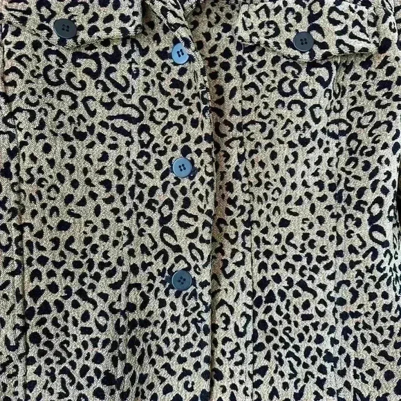 Women's Monterey Bay Leopard Print Jacket Blazer Suit Size 6 Brown VTG - Picture 3 of 15